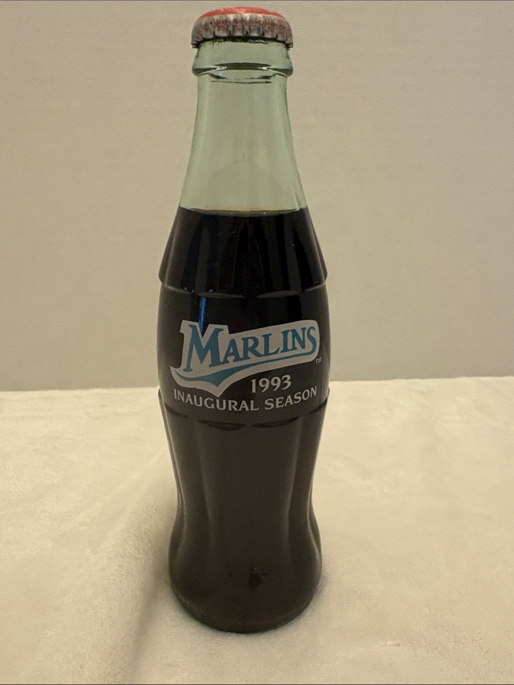 Marlins 1993 Inaugural Season Coca-Cola Bottle - Teal & Black